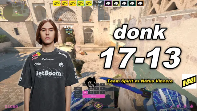donk donk (17-13) SPIRIT 对阵 NAVI (炙热沙城2) | PGL Masters Bucharest 2026 视频封面