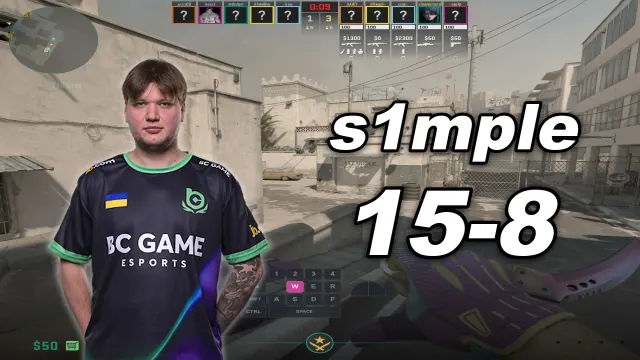 s1mple 🔥s1mple (15-8) 1.80 Rating 均分3400 炙热沙城2 POV | 2026.10.25 视频封面