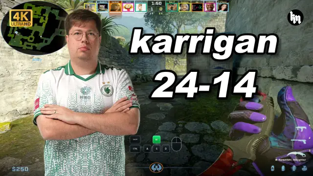 karrigan 🔥karrigan (24-14) 1.49 Rating 均分3200 远古遗迹 POV | 2026.09.16 视频封面
