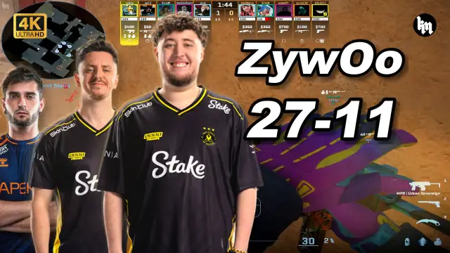 ZywOo 🔥ZywOo (27-11) 传奇五排 均分3000 炙热沙城2 POV | 2026.09.27 视频封面
