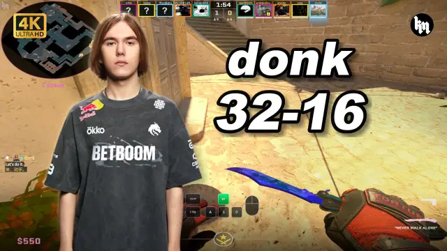 donk 🔥donk (32-16) 1.65 Rating 均分3200 荒漠迷城 POV | 2026.09.16 视频封面
