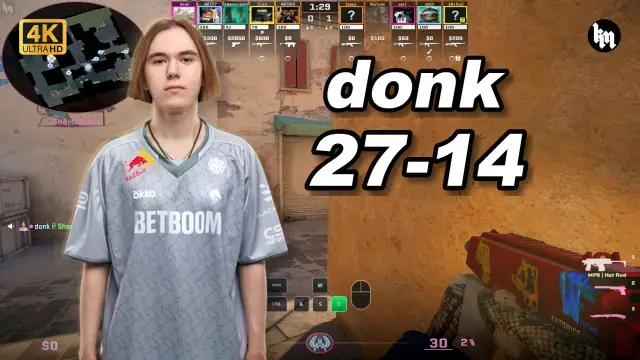 donk 🔥donk (27-14) 1.50 Rating 均分3400 炙热沙城2 POV | 2026.10.10 视频封面