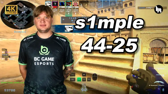 s1mple 🔥s1mple (44-25) 单排坐牢 均分3100 荒漠迷城 POV | 2026.09.24 视频封面