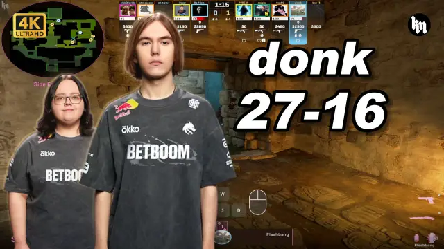 donk 🔥donk (27-16) 1.17 Rating 均分3400 远古遗迹 POV | 2026.09.02 视频封面