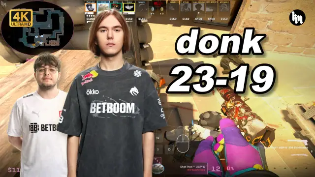 donk 🔥donk (23-19) 1.26 Rating 均分3300 荒漠迷城 POV | 2026.09.04 视频封面