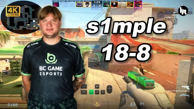 s1mple 🔥s1mple (18-8) 天梯单排 均分3200 荒漠迷城 POV | 2026.09.17 视频封面