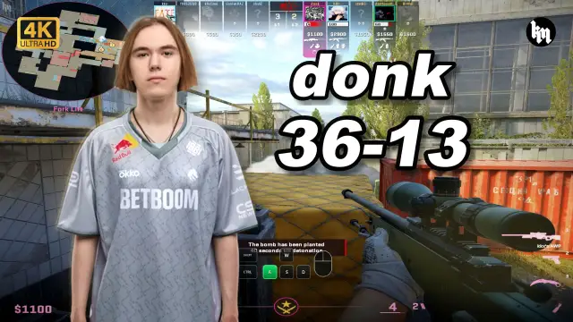 donk 炸裂表现🔥donk (36-13) 和Br4tkO双排 均分3700 死城之谜 POV | 2026.10.17 视频封面