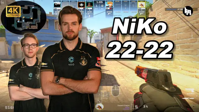 NiKo 🔥NiKo (22-22) 和龙哥双排 均分3300 荒漠迷城 POV | 2026.08.29 视频封面