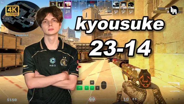 kyousuke 🔥kyousuke (23-14) 和syph0双排 均分3900 荒漠迷城 POV | 2026.09.30 视频封面