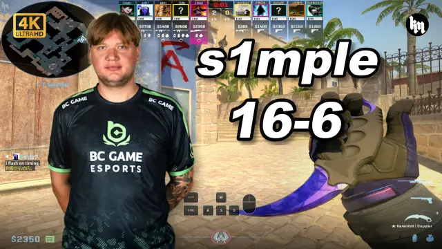 s1mple 🔥s1mple 16-6 均分3700 荒漠迷城 POV | 2026.09.27 视频封面