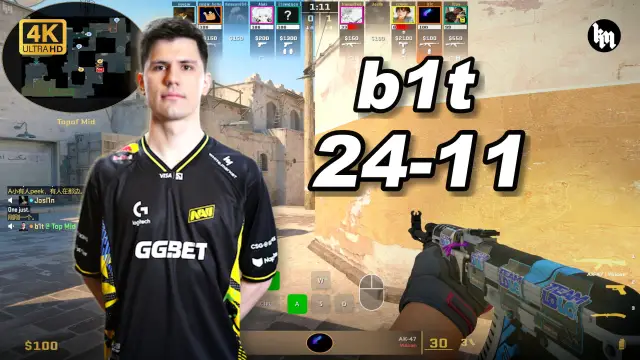b1t 🔥b1t (24-11) 天梯单排 均分3300 炙热沙城2 POV | 2026.09.08 视频封面