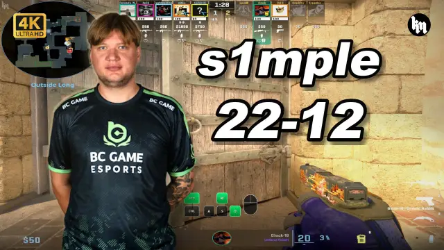 s1mple 🔥s1mple (22-12) 均分3300 炙热沙城2 POV | 2026.09.10 视频封面