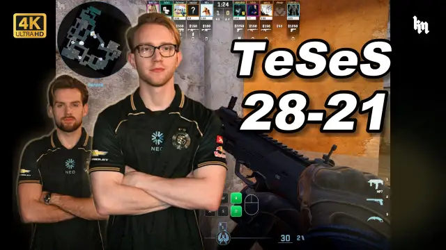 TeSeS 🔥TeSeS (28-21) 和老尼双排 均分3400 炼狱小镇 POV | 2026.10.13 视频封面