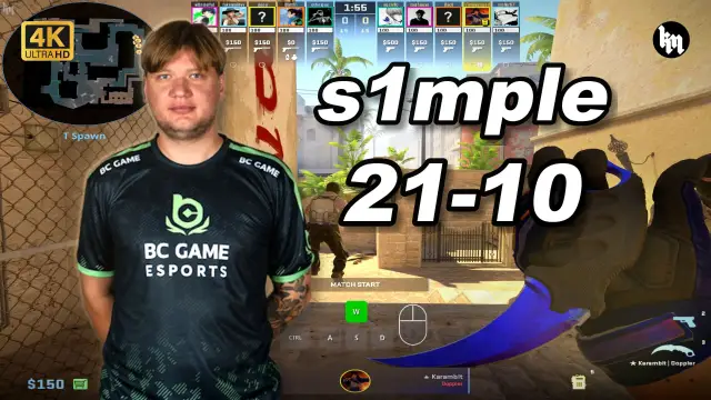 s1mple 🔥s1mple vs w0nderful (21-10) 1.95 Rating 均分3400 荒漠迷城 POV | 2026.09.08 视频封面