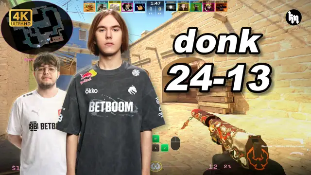 donk 🔥donk (24-13) 对上s1mple/MaiL09 均分3700 荒漠迷城 POV | 2026.09.20 视频封面