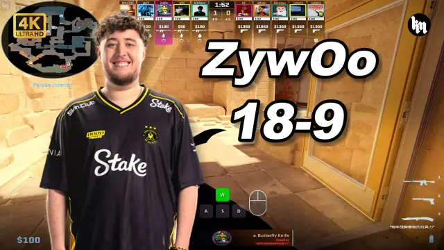 ZywOo 赛后单排🔥ZywOo (18-9) 均分3200 阿努比斯 POV | 2026.08.27 视频封面