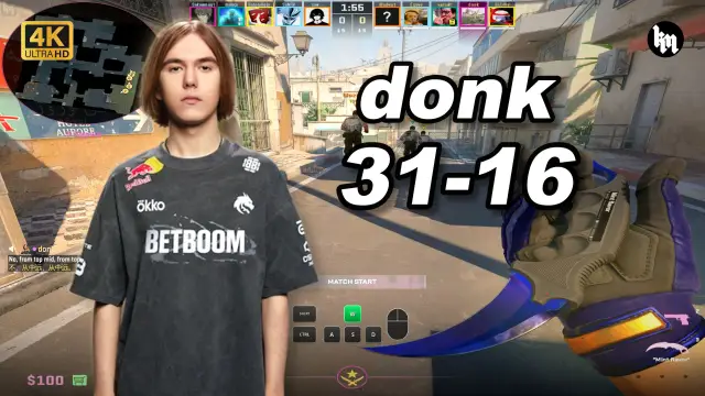 donk 🔥donk (31-16) 1.41 Rating 均分3400 炙热沙城2 POV | 2026.09.11 视频封面