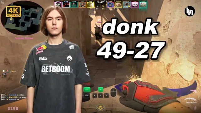 donk 🔥donk (49-27) 单排 队友tried 对面zweih/xeedo 均分3600 炙热沙城2 POV | 2026.09.19 视频封面
