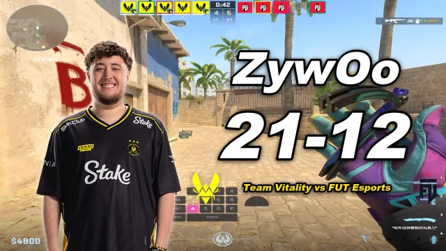 ZywOo ZywOo (21-12) VITALITY 对阵 FUT (荒漠迷城) | PGL Masters Bucharest 2026 视频封面