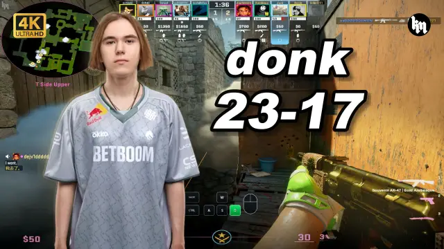 donk 🔥donk (23-17) 1.30 Rating 均分3900 远古遗迹 POV | 2026.10.05 视频封面