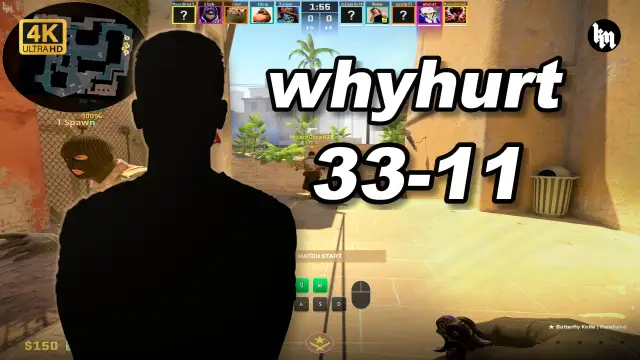 FACEIT 欧服FACEIT前五🔥whyhurt 33-11 均分3400 荒漠迷城 POV | 2026.09.17 视频封面