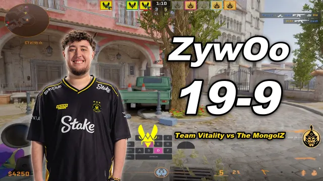 ZywOo ZywOo (19-9) VITALITY 对阵 THE MONGOLZ (炼狱小镇) | PGL Masters Bucharest 2026 视频封面