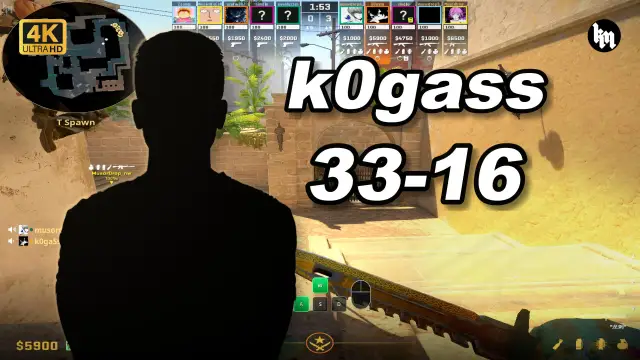 k0gass 绿龙青训🔥k0gass 33-16 均分3400 荒漠迷城 POV | 2026.09.25 视频封面