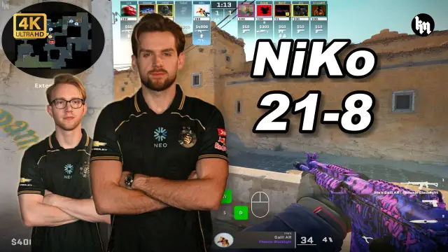 NiKo 开幕雷击🔥NiKo (21-8) 1.80 Rating 均分3300 炙热沙城2 POV | 2026.08.28 视频封面